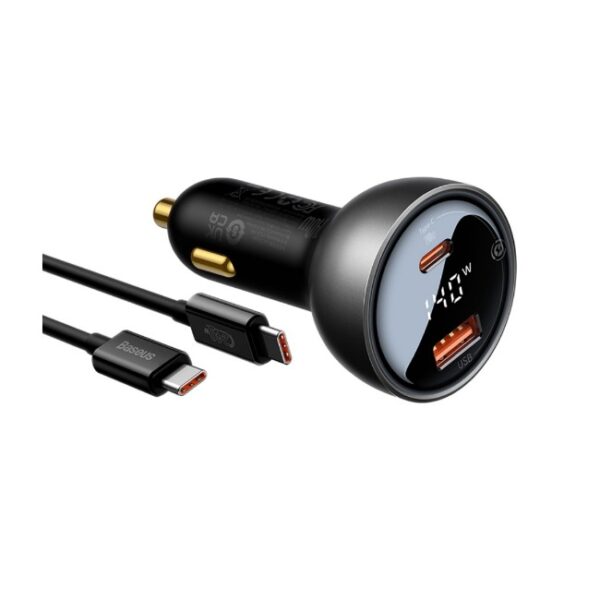 Baseus 140W Digital Display PD3.1 Dual UC Fast Charging Car