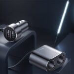 Baseus High Efficiency 2 in 1 Cigarette Lighter with Dual USB Car Charger 5