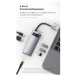 Baseus Metal Gleam Series 6 in 1 Multifunctional Type C Hub Adapter 3
