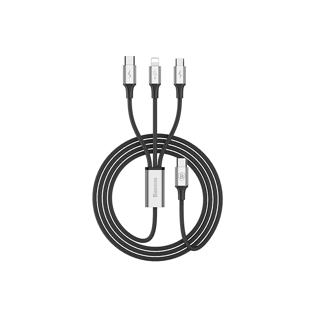 Baseus Rapid Series 3 in 1 3A High Speed Charging Cable Baseus Rapid Series 3 in 1 3A High Speed Charging Cable