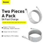 Baseus Simple Wisdom Type C 5A Cable Kit 02