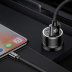 Baseus Small Screw 3.4A Dual-USB Car Charger with Lightning Cable - Image 2