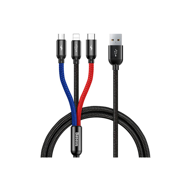 Baseus Three Primary Colors 3 in 1 Cable Baseus Three Primary Colors 3 in 1 Cable