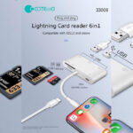 COTEetCI 6 in 1 Lightning OTG Card Reader 3