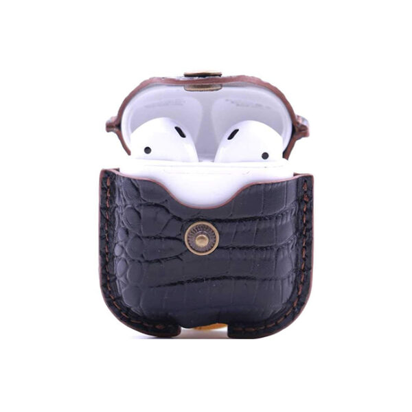 COTEetCI Crocodile Grain Case with Hook for Airpods 1