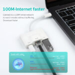 Coteetci 33014 USB C to USB C RJ45 Ethernet USB Adapter 1