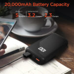 HyperGear 20K 15W Digital Display Dual USB USB C 20000mAh Power Bank 1