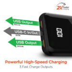 HyperGear 20K 15W Digital Display Dual USB USB C 20000mAh Power Bank 2