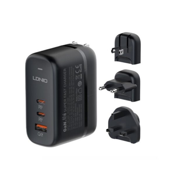 LDNIO Q366 65W 3 Port PD QC4.0 A2C Type C Charger