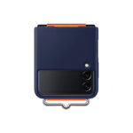Samsung Galaxy Z Flip3 5G Navy Blue Silicone Cover with Strap