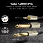 UGREEN 10615 3.5mm TRS to Dual 6.35mm TS Stereo Audio 2M Ca