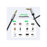 UGREEN 10729 3.5mm straight to 90 Degree 5M AUX Cable2