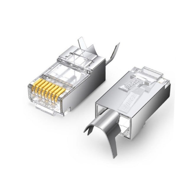 UGREEN 50634 CAT 7 FTP Gold Plated RJ45 Modular Plugs Two UGREEN 50634 CAT 7 FTP Gold Plated RJ45 Modular Plugs Two