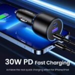 UGREEN 90413 130W 3 Port Fast Car Charger3