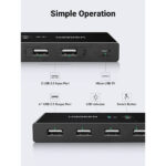 UGREEN USB 2.0 Switch 2 In 4 Output USB KVM Switch 3