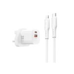 WiWU WI G018 Cube 33w AC UK Fast Charger Combo with Type C
