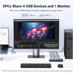 ugreen 25961 hdmi kvm switch 2 in 1 out 3