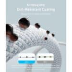 Anker Zolo A8060H11 240W Braided 1M Fast Charging USB C to3