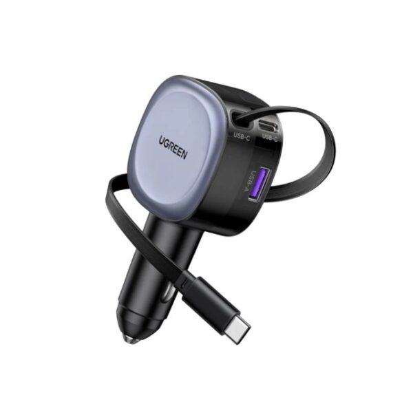 UGREEN 55653 75W 3 Port Car Charger Adapter
