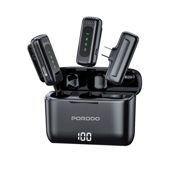 Porodo Lavalier Double Microphone with Charging Case Black.jpg
