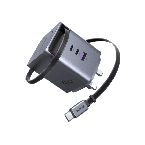 UGREEN 65829 Nexode Pro 100W GaN Charger with Retractable USB C Cable.png