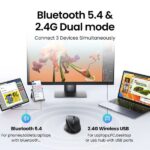 UGREEN 45792 M751 Multi Mode Wireless Bluetooth Mouse with Thumb Wheel and Side Scrolling