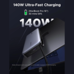 UGREEN 55995B 165W 25000mAh Laptop Charging Power Bank with Built in Dual Type C Cable 4 png
