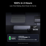 UGREEN 55995B 165W 25000mAh Laptop Charging Power Bank with Built in Dual Type C Cable 6 png
