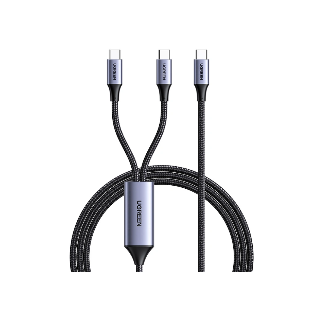 UGREEN 75733 140W 2 in 1 Universal PD Fast Charging 2M Cable png UGREEN 75733 140W 2 in 1 Universal PD Fast Charging 2M Cable png