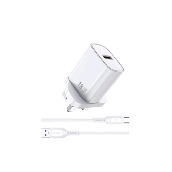 WiWU Wi G006 Essen 18W GaN Fast Charger With USB to USB C Cable.jpg