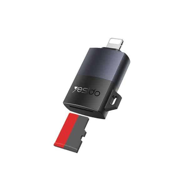 YESIDO GS38 USB to Lightning TF Card Reader Adapter